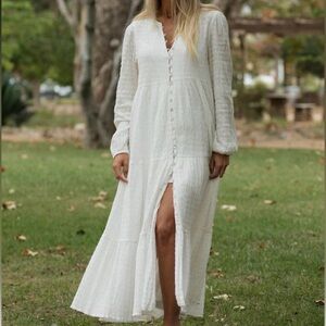 Shores Button Maxi Dress from Solai the Label